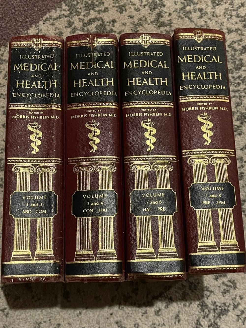 Vintage Illustrated Medical and Health Encyclopedia 4 Book Set Volumes 1-8